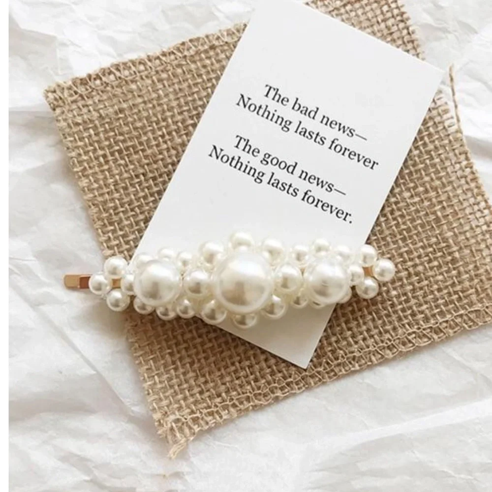 Pearls of wisdom barrette New